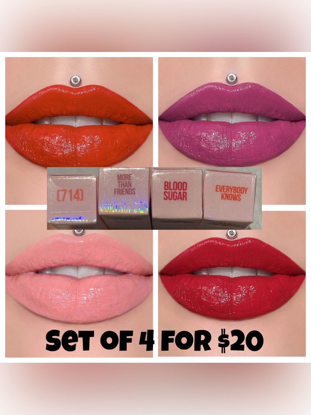 Jeffree Star Supreme Gloss NIB Everybody Knows 714 More than Friends Blood Sugar
